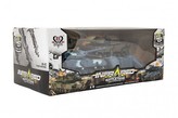 Tank RC 2ks 19-21cm plast tanková bitva na baterie se zvukem se světlem v krabici 39x15x19cm