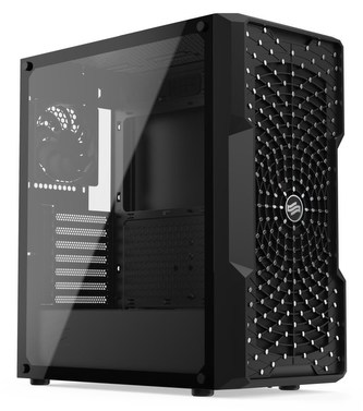 SilentiumPC skříň MidT Astrum AT6V TG/ ATX/ 2xUSB 3.2/ 1xUSB C 3.2/ 4x120 fan/ Pure Black