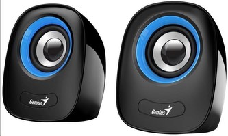 GENIUS repro SP-Q160 Blue, 2.0, 6W, USB napájení, 3,5\" jack, černo-modré