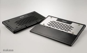 AKASA chladič notebooku AK-NBC-29BK, Echo, 12-15.4\" ntb, aktivní, skládací, stříbrná/matná černá
