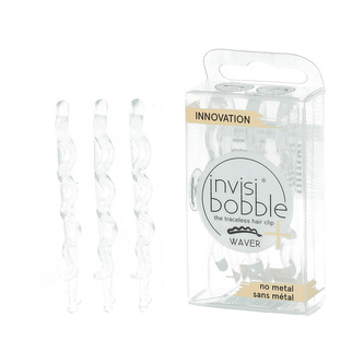 Invisibobble WAVER PLUS sponka do vlasů Crystal Clear - průhledná 3 ks