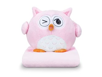 Sovička DORMEO EMOTION OWL NAUGHTY růžová 3v1