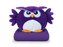 Sovička DORMEO EMOTION OWL ANGRY fialová 3v1