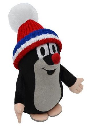 Krtek 25cm kulich červený-trikolóra