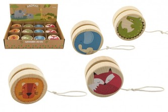 Jojo dřevěné 6cm zvířátka 4 druhy - 1 KS