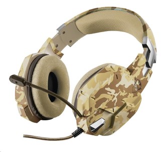 TRUST sluchátka GXT 322D Carus Gaming Headset - desert camo