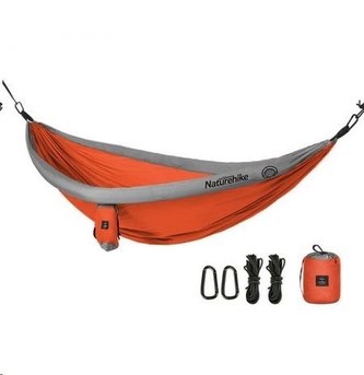 Naturehike hamaka DC-02 pro 1-2 osoby s nafukovacími lemy - oranžová