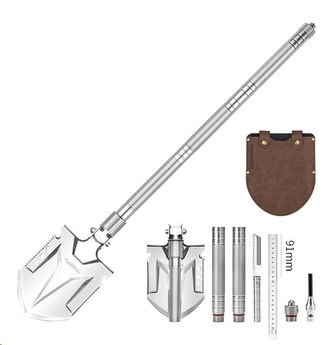 Naturehike skládací multifunkční campingový rýč/lopatka 1200g