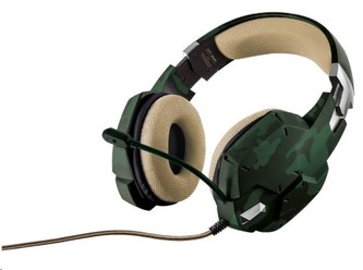 TRUST Sluchátka s mikrofonem GXT 322 Dynamic Headset - zelená kamufláž