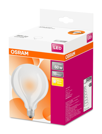 OSRAM LED STAR CL GLOBE95 GL Fros. 7W 827 E27 806lm 2700K (CRI 80) 15000h A++ (Krabička 1ks)