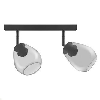 LEDVANCE VINTAGE 1906 CONE SPOT 2X  450X170X230 Glass, Smoke Grey