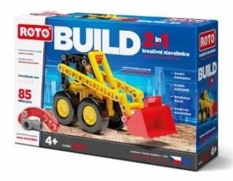 ROTO Stavebnice 2v1 Buldozer, 85 dílků