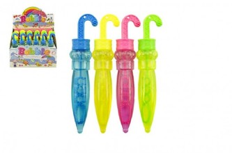 Bublifuk deštník plast 14cm 1 ks / 4 různé barvy