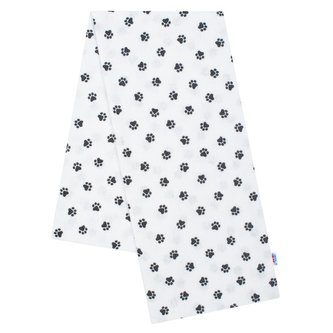 Flanelová plena s potiskem New Baby bílá tlapka černá