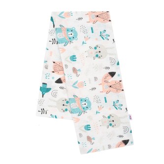 Flanelová plena s potiskem New Baby bílá se zvířaty