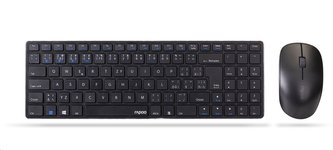 RAPOO set klávesnice a myš 9300M Wireless Multi-Mode Slim Mouse and Ultra-Slim Keyboard Black