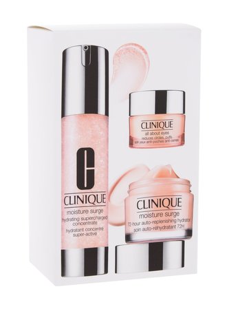 Clinique Moisture Surge denní krém Moisture Surge 50 ml + pleťové sérum Hydrating Supercharged Concentrate 30 ml + oční krém All About Eyes 15 ml