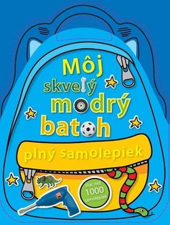Môj skvelý modrý batoh plný samolepiek